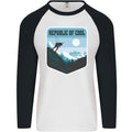 Republic of Cool Skiing Skier Ski Mens L/S Baseball T-Shirt