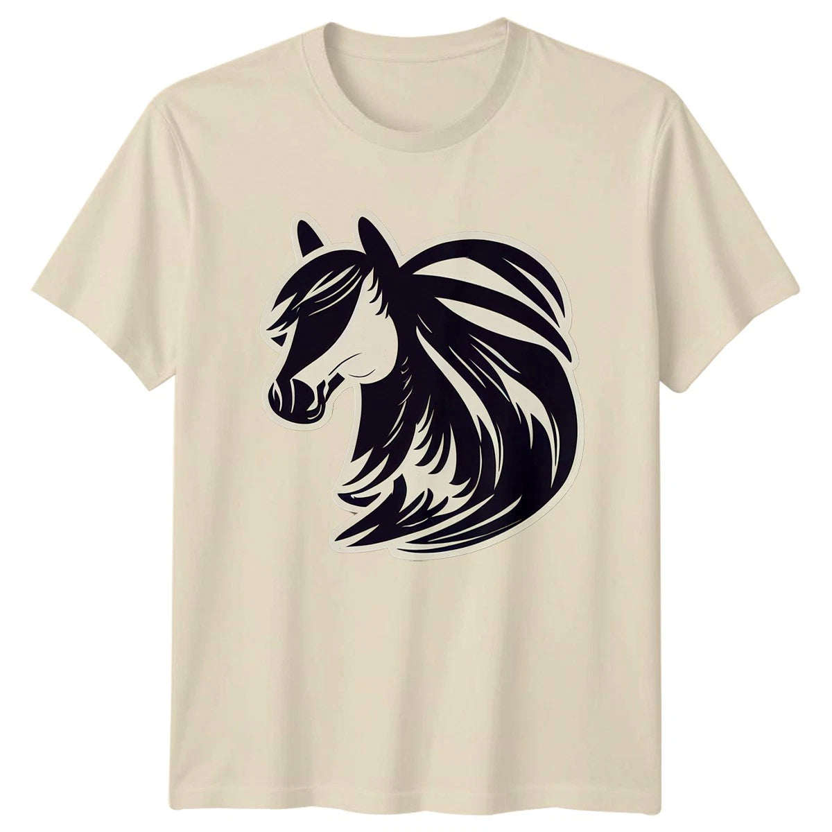 Horse Head Silhouette T-Shirt Equestrian Horses Gift For Him And Her