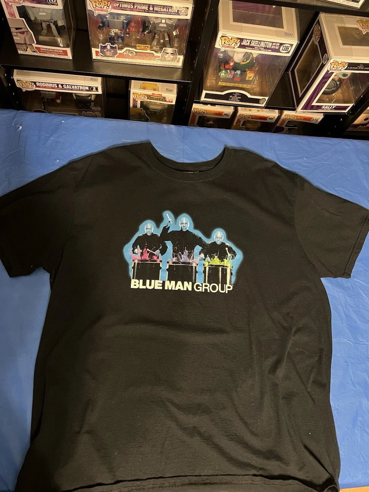 Vintage Blue Man Group Black T-Shirt Size XL