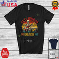Custom Name Fatherhood Greatest Hit;Father's Day Skeleton Guitar Dad Retro Shirt