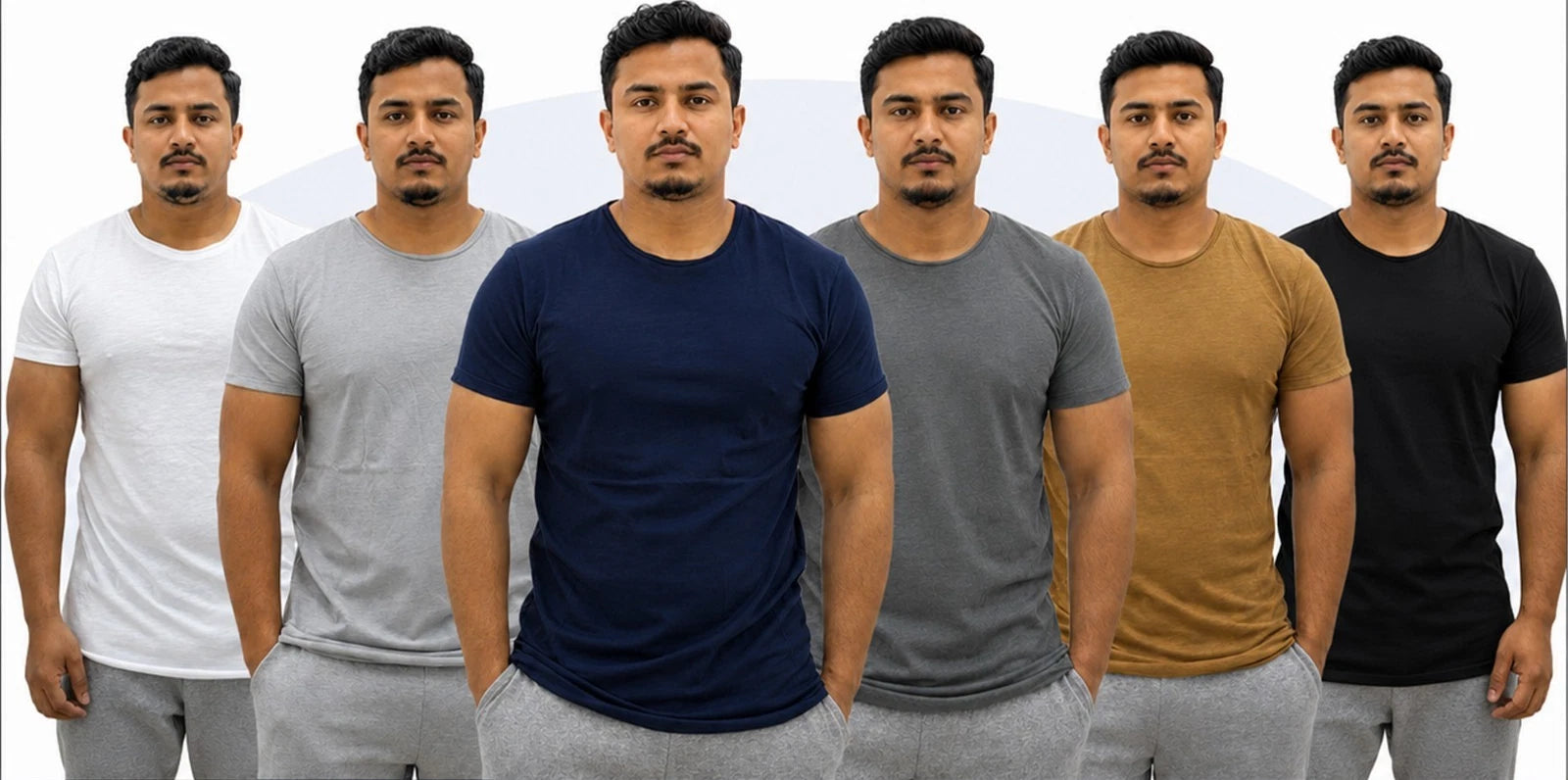 Mens Muscle Fit Plain T Shirts Heavy Blend 100% Cotton Curve Hem Stylish Gym Tee