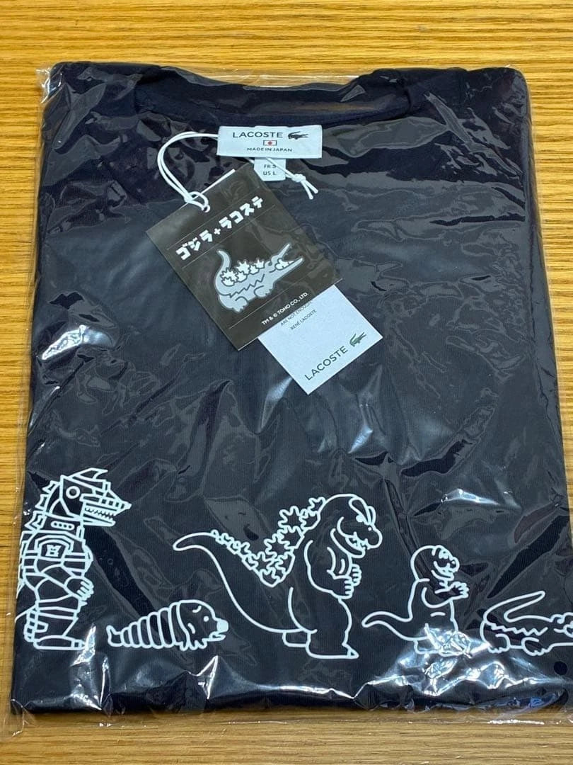 LACOSTE x GODZILLA 2.0 T-shirt NAVY Limited JAPAN Authentic 2026 size 5 (US L)