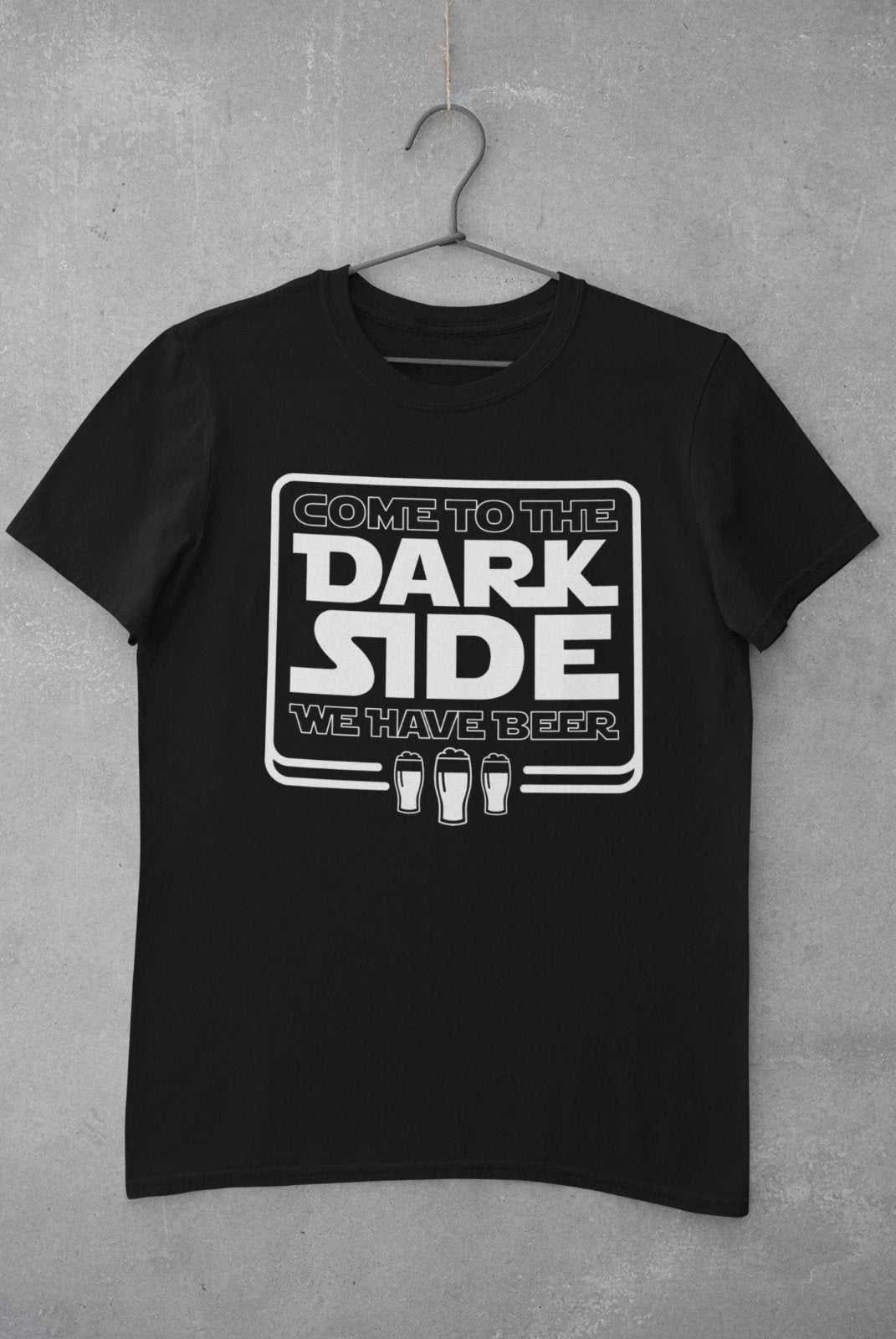 Funny T Shirt Come To The Dark Side We Have Beers Wars Star Vader Darth Parody