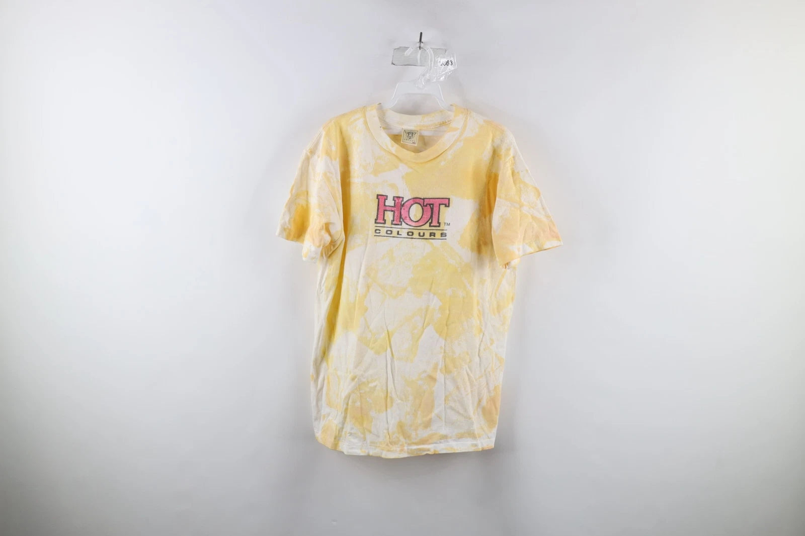 Vintage 90s Streetwear Mens Large Acid Wash Spell Out Hot Colours T-Shirt USA