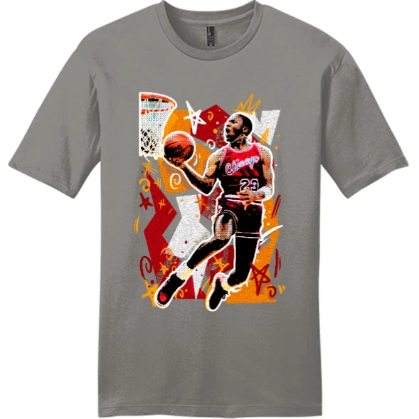 NEW ART SOCIETY MJ WILDSTYLE TEE SHIRT GREY SMALL-4XLARGE MADE IN USA