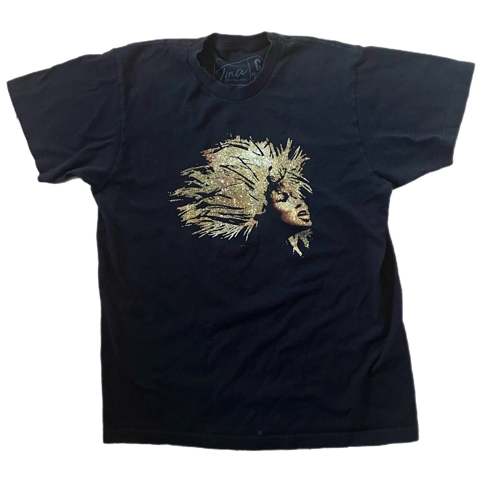 The Tina Turner Musical Tour Cotton Black Unisex Size Medium Tee Shirt Rare HTF