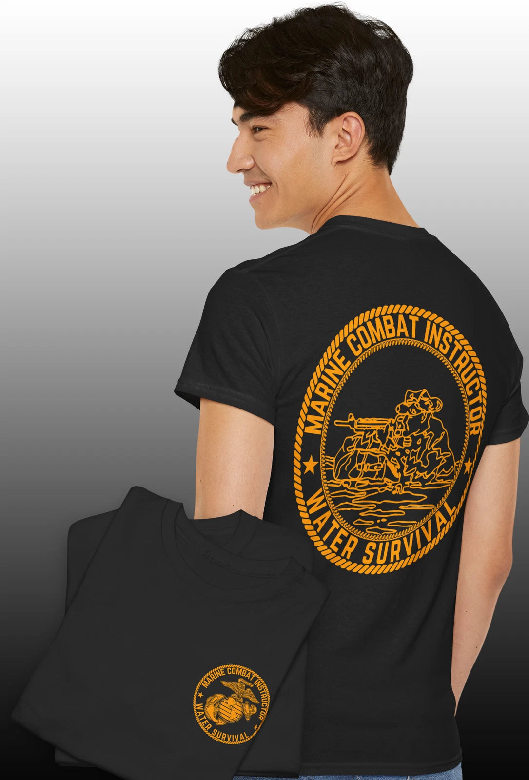 NEW Marine Corps Instructor Water Survival School Tshirt HQ MCIWS