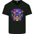 A Colourful Lion Mens V-Neck Cotton T-Shirt
