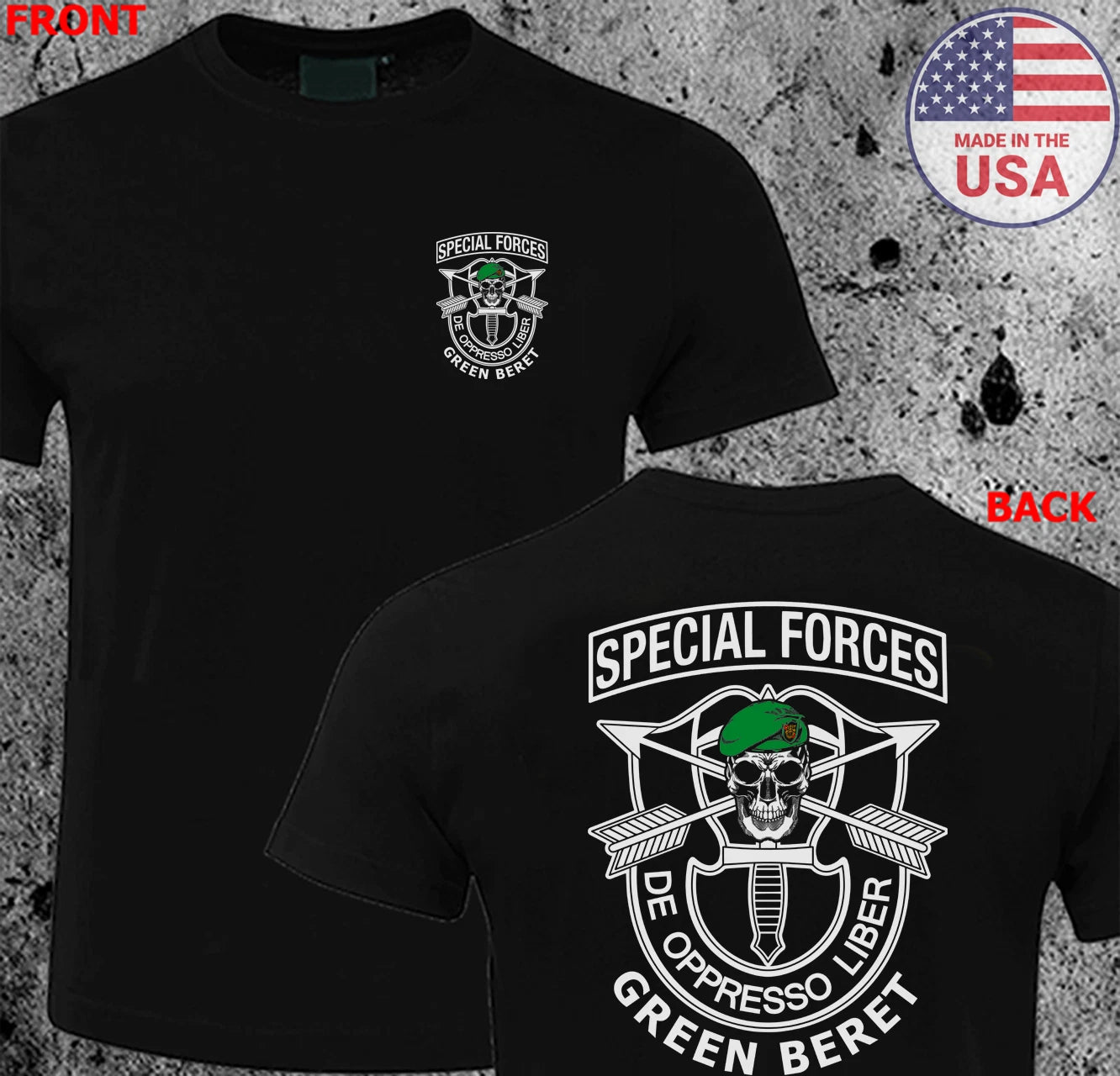 NEW Army Green Beret Special Forces T-SHIRT HQ