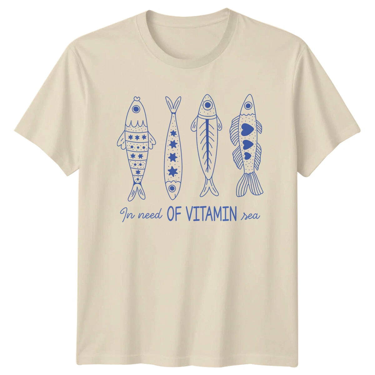 In Need Of Vitamin Sea Fish Animals Graphic Tee Ladies Top Mens T-Shirt