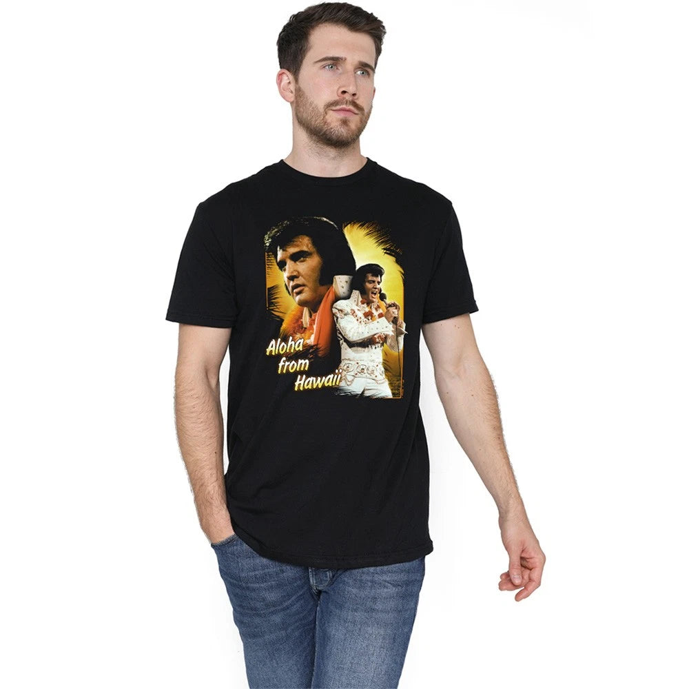 Elvis Presley Aloha Unisex T-Shirt S-5XL, Black