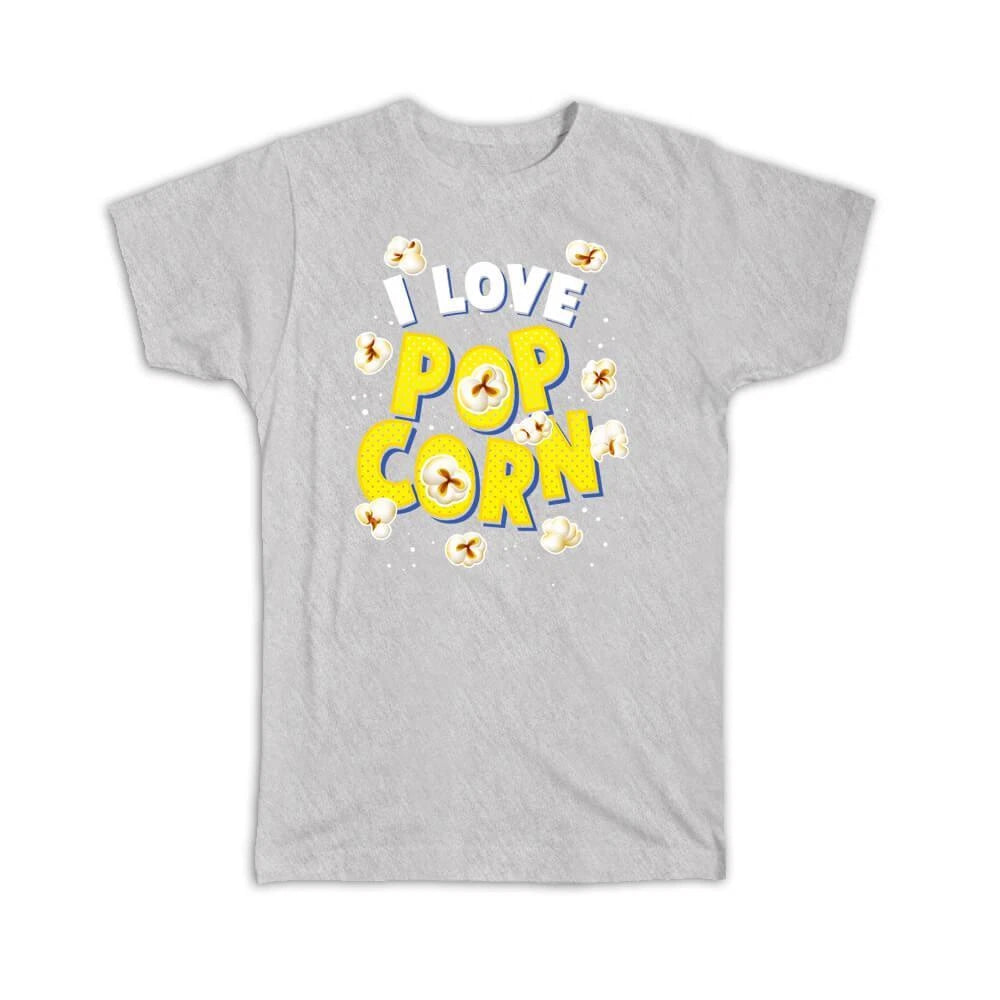 Gift T-Shirt : I love Popcorn Retro Vintage Pop Art Food Movies Cinema Theater