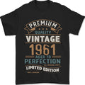 Premium Vintage 65th Birthday 1961 Mens T-Shirt 100% Cotton