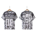 Mens Printed T Shirt Loose Vintage Style Casual for Daily and Vacation Wear