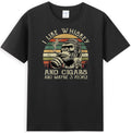 I Like Whiskey And Cigars Funny Gorilla Monkey Smoking Men's T-Shirt
