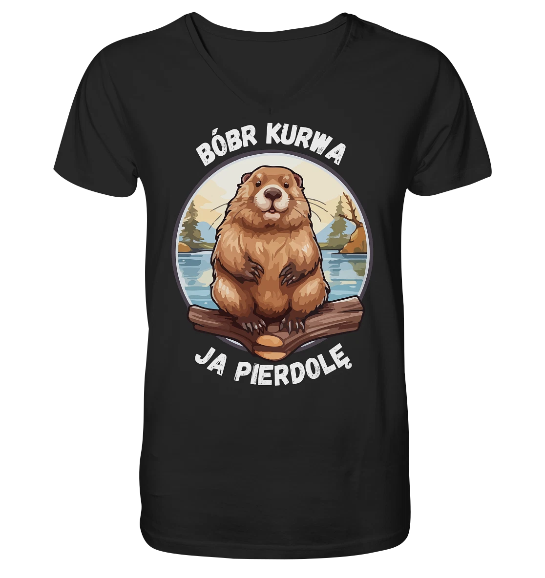 Bóbr Kurwa T-Shirt - Ja pierdolę - Meme - Fun - Bober - Bieber - Polish Hu