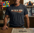 M-TEX Oil Shirt Vintage 1985 Style Landman Patch Tee Texas Oilfield T-Shirt
