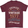 Premium Vintage 49th Birthday 1977 Mens T-Shirt 100% Cotton