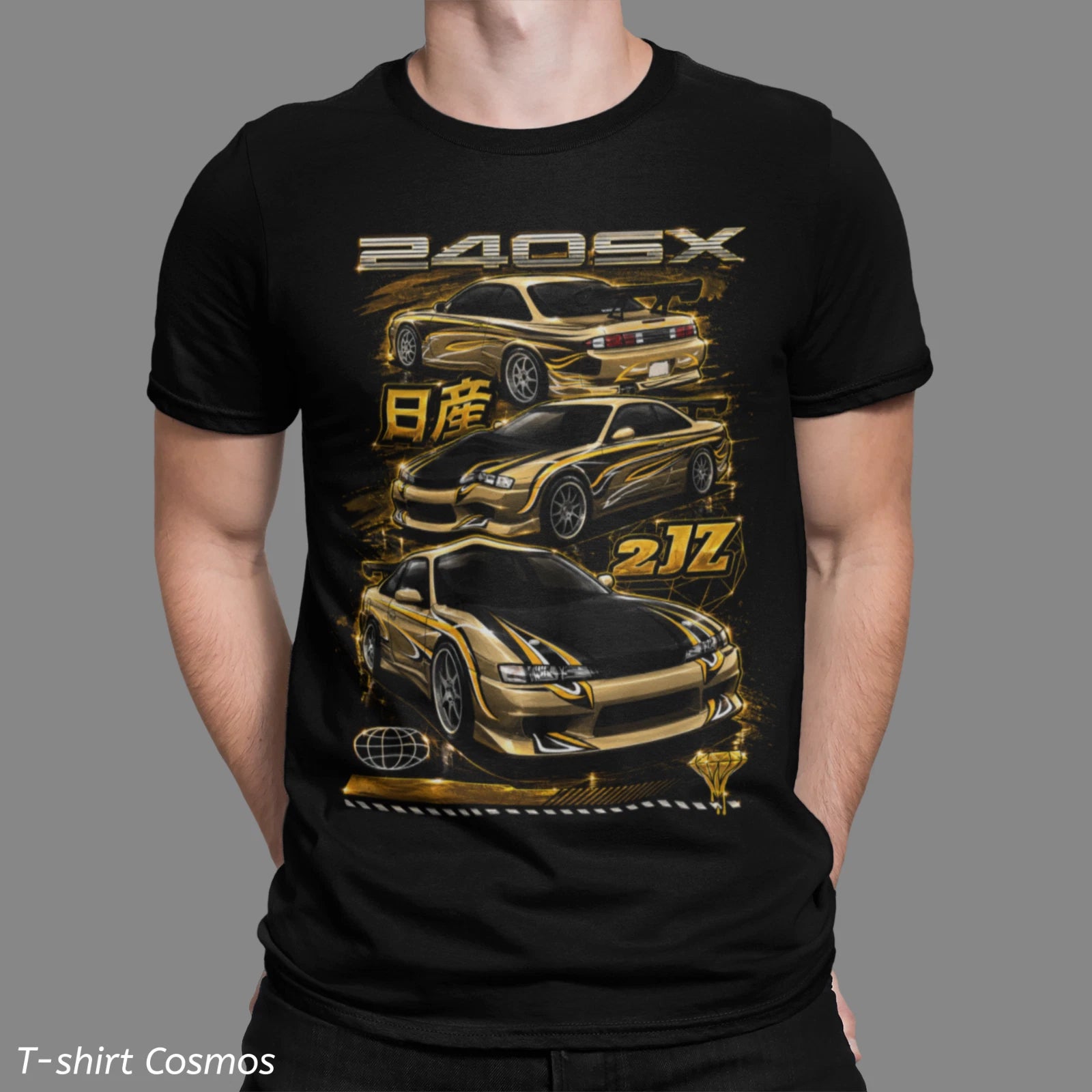 JDM 2JZ Nissan 240SX Retro T-shirt Fast & Furios  Street Racing Drifting style