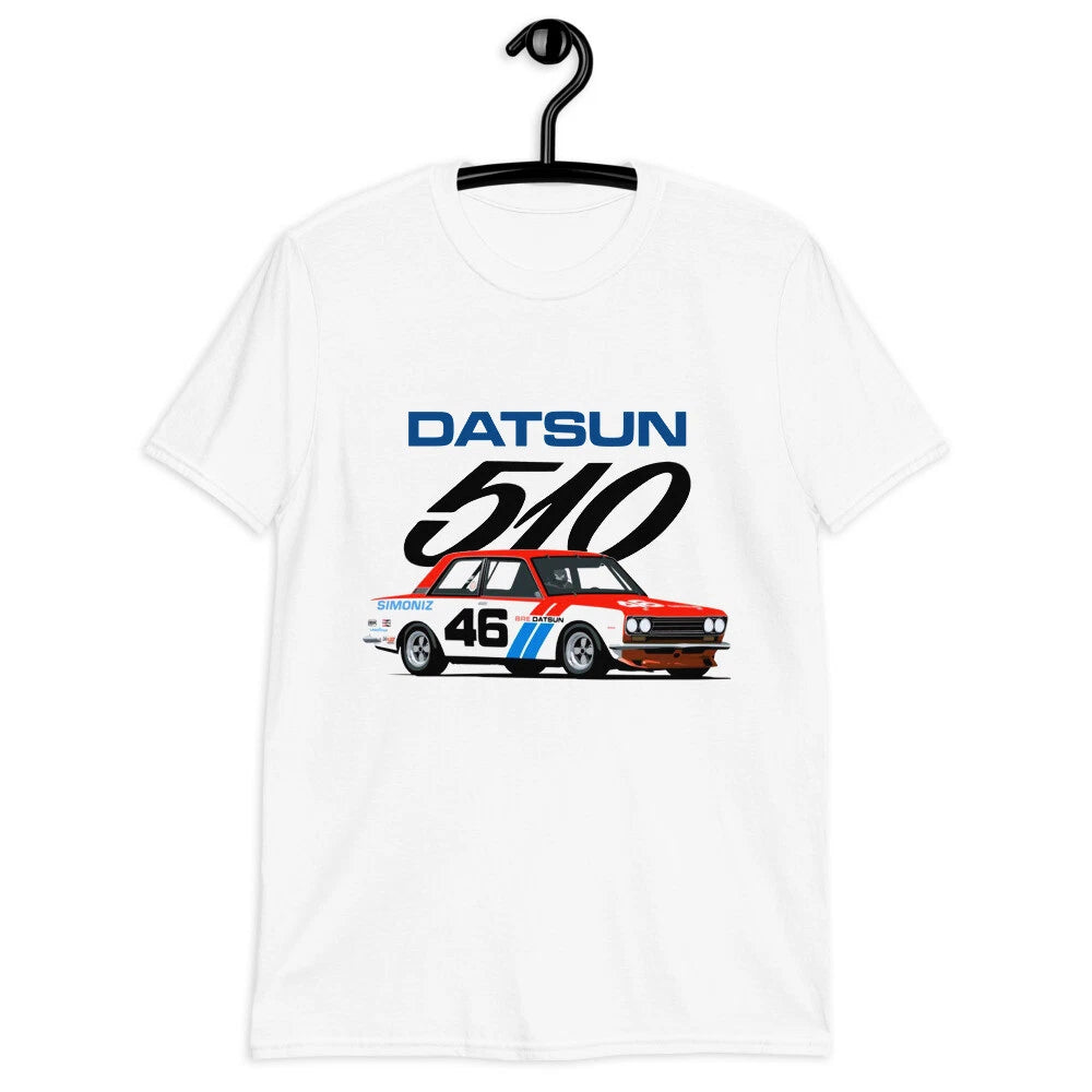 Datsun 510 Vintage Racing #46 Racecar Short-Sleeve Unisex T-Shirt