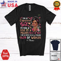 Custom Name A Capricorn Girl Once Woman In Lifetime; Birthday Zodiac Afro Shirt