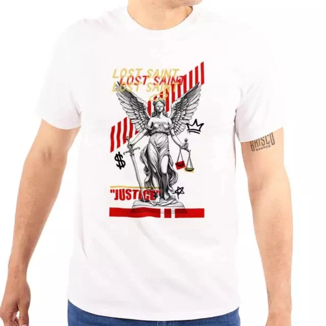 Popular! Cool Urban Lost Saint Justice Angel Cotton Tee S-3XL Australia