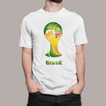 BRASIL 2014 WORLD CUP LOGO T-SHIRT FOOTBALL CLASSIC RETRO QATAR 2022
