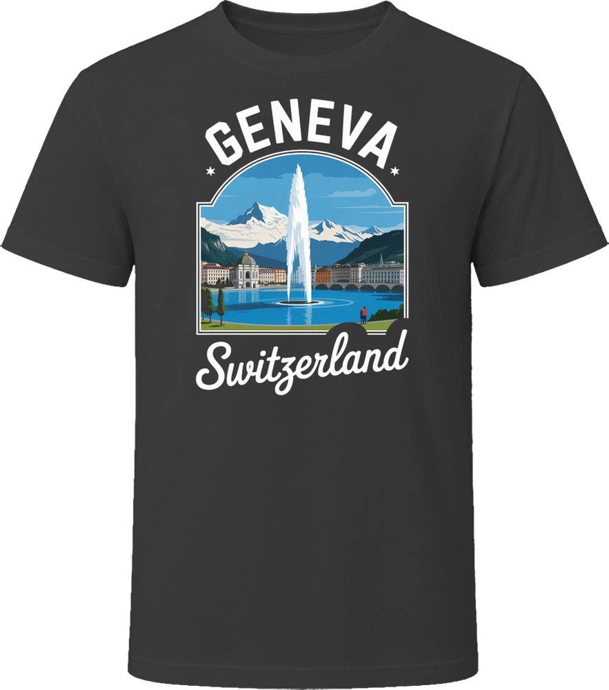 Geneva Switzerland Tourist Vacation Gift T Shirt