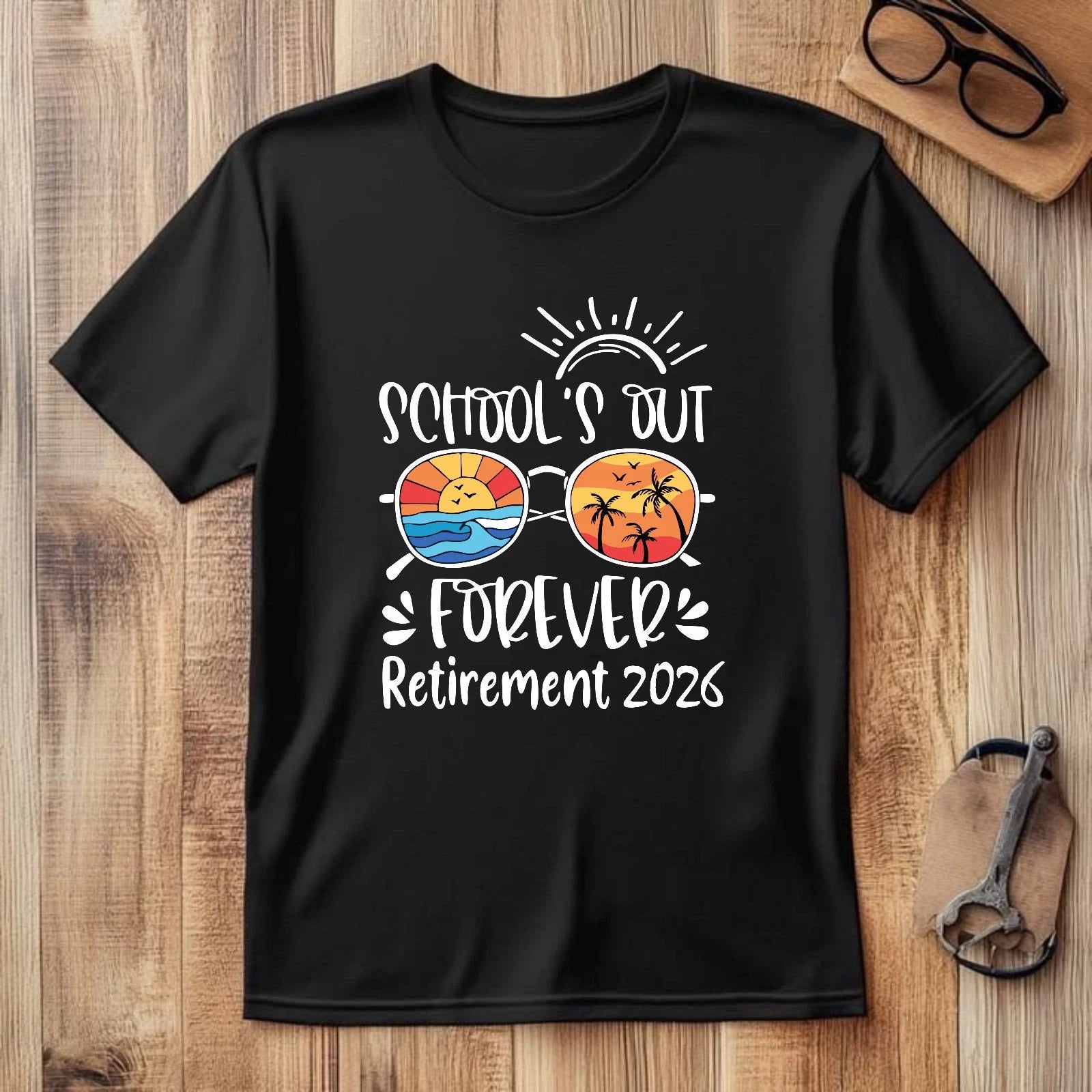 School's Out Forever Retirement T-Shirt, Retired Teacher 2026 Shirt, Teacher Tee