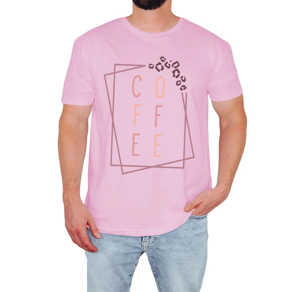 Stylish Coffee Mens T-Shirt Cute Animal Lover Funny Cartoon Gift For Him