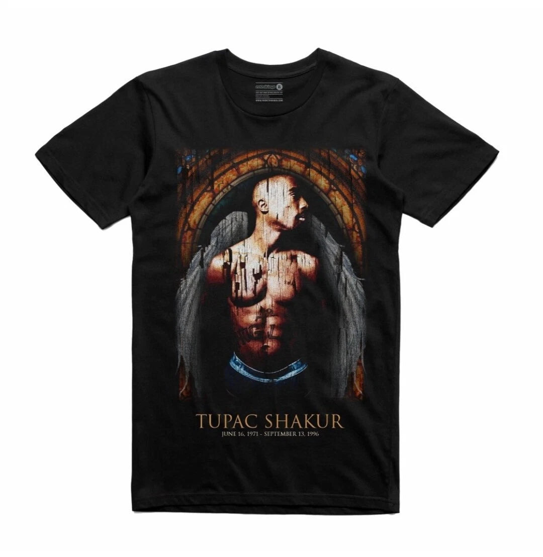 NEW Streetwear on Demand STAINED GLASS V2 THUG LIFE BLACK Tee Shirt SM-3XLARGE