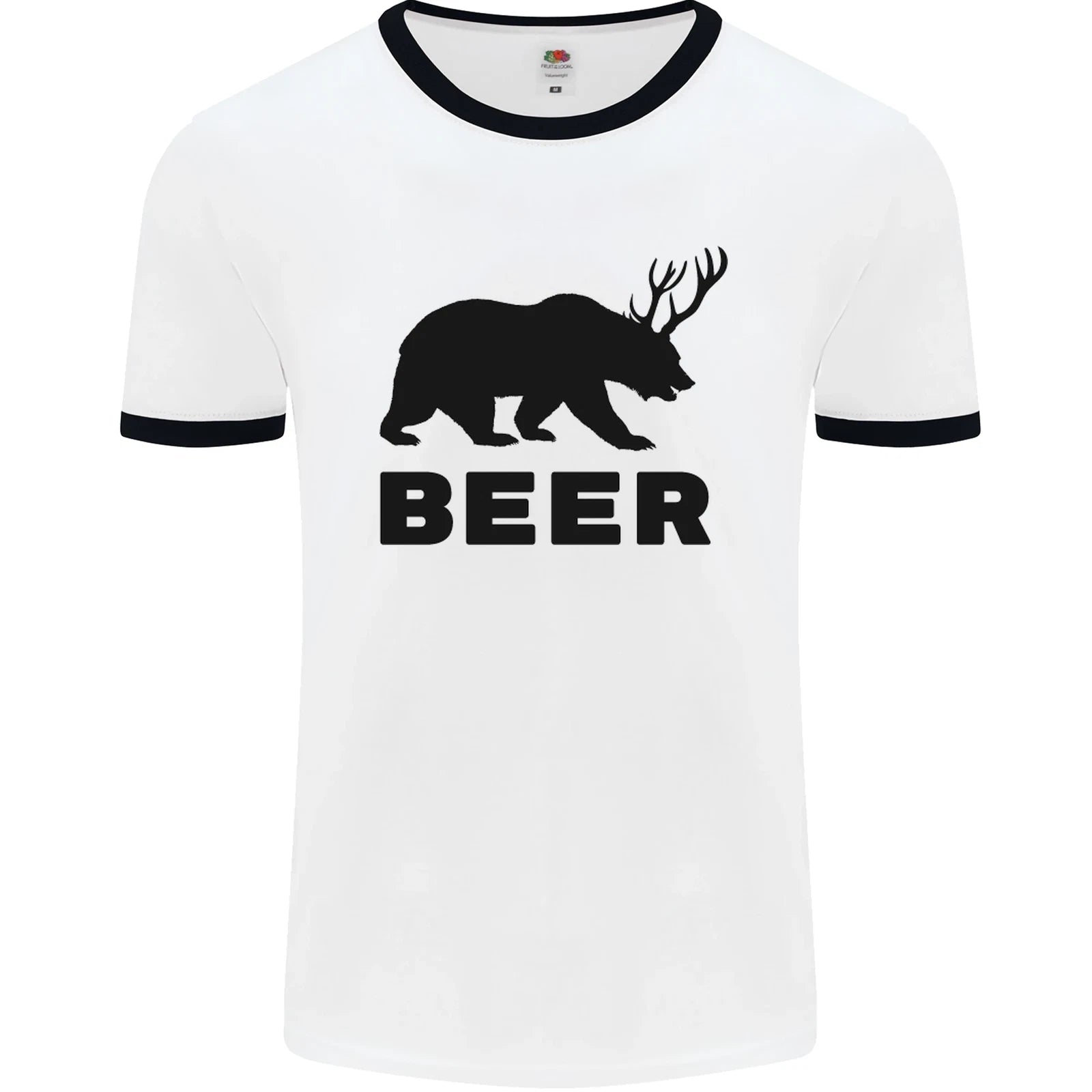 Beer Bear Funny Animal Alcohol Mens Ringer T-Shirt