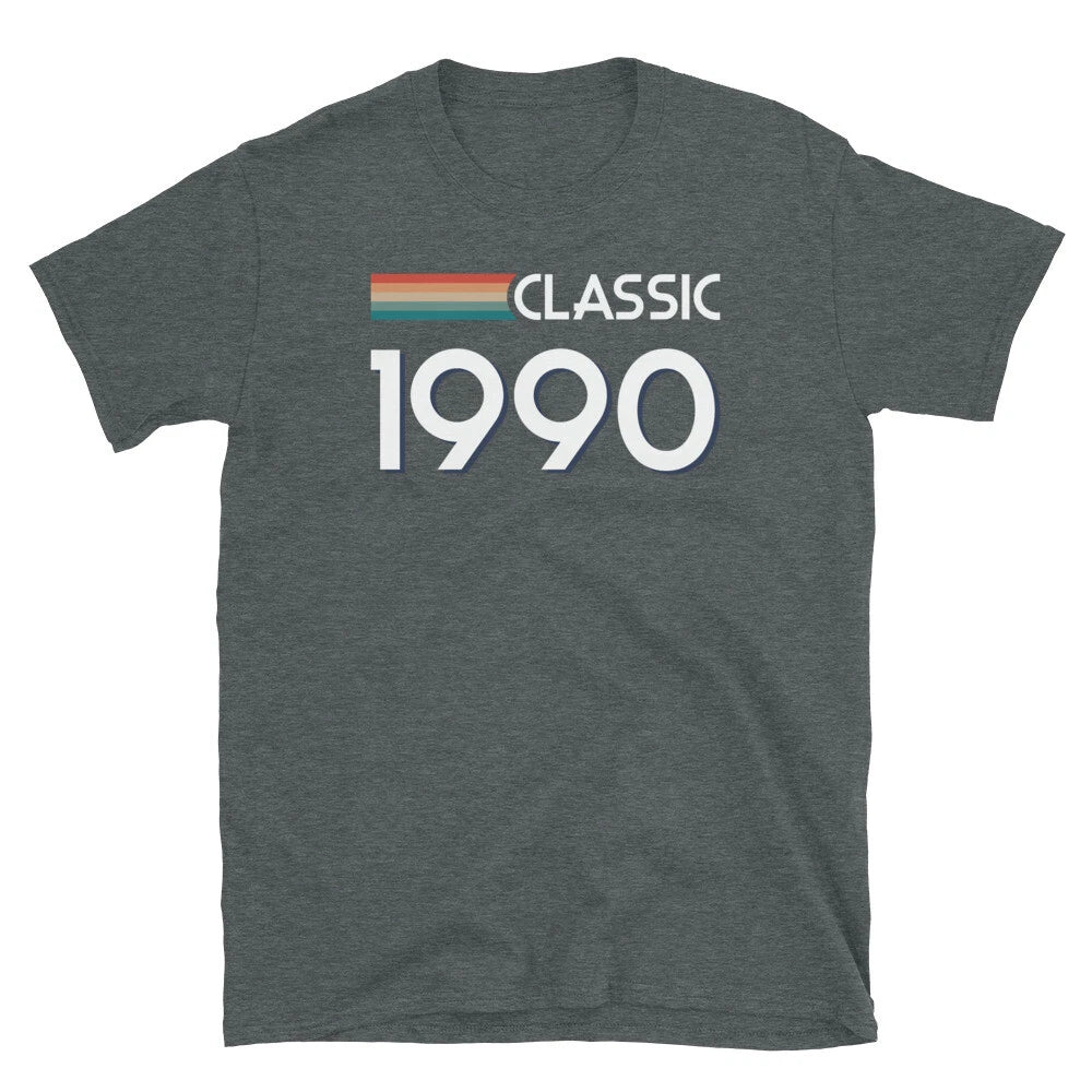 Classic Retro Inspired Graphic Birthday 1990 Vintage Short-Sleeve Unisex T-Shirt