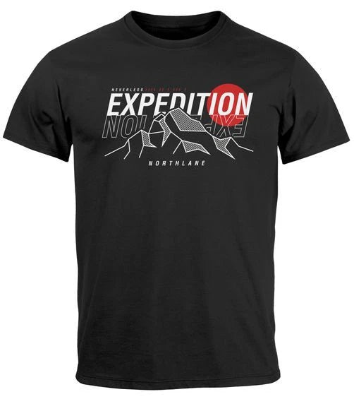 Mens T-Shirt Outdoor Mountains Hiking Nature Lovers Expedition Northlane