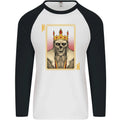 King Playing Card Gothic Skull Poker Mens L/S Baseball T-Shirt