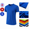 Mens Gym T Shirt Quick Dry Running Fitness Sports Tee Breathable Workout Top Uk