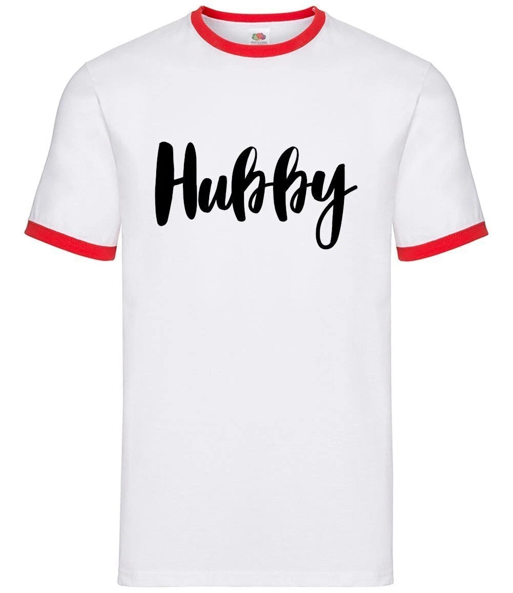 Hubby - Mens Ringer - Husband Groom Married Wedding Couple Love Cute