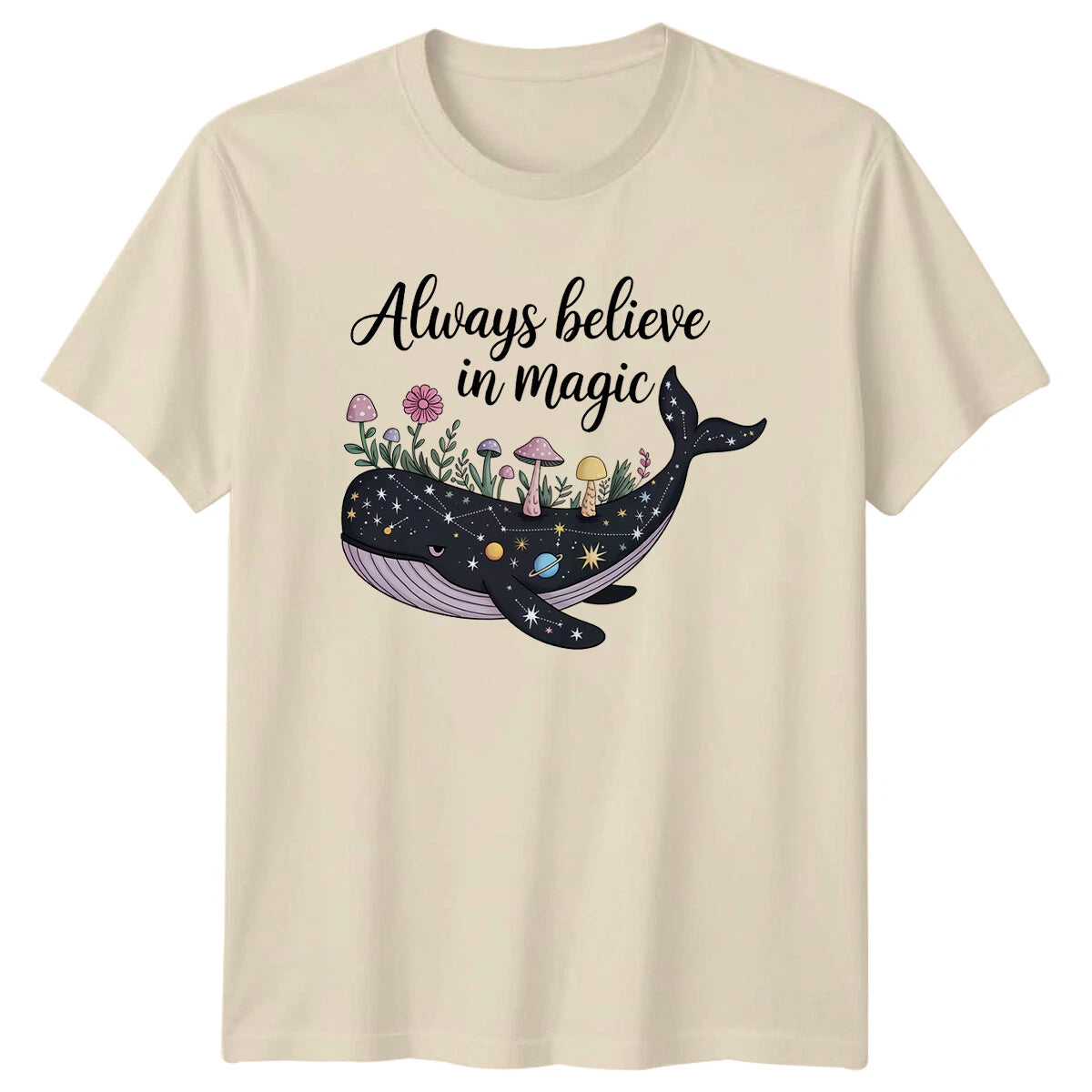 Always Believe In Magic Whale T-Shirt Boho Celestial Tee