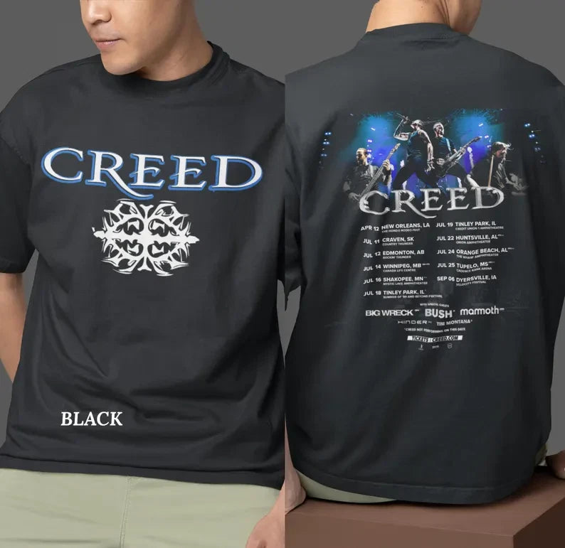 Unisex Creed Tour 2026 Shirt, Creed Band Tour Tee, Rock Concert T-Shirt, Creed R