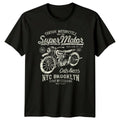 Super Motor Motorcycle Cafe Racer NYC Brooklyn Mens T-Shirt Womens Tee Graphic