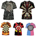3D printed T-shirt men's women fashion Casual Tops Dart Bar Streetwear O Neck