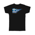 Gift T-Shirt : Greece Flag Modern Country Expat