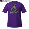 Urban Style Woman T-Shirt – Hip Hop Chic Girl with Shades and Gold Swag