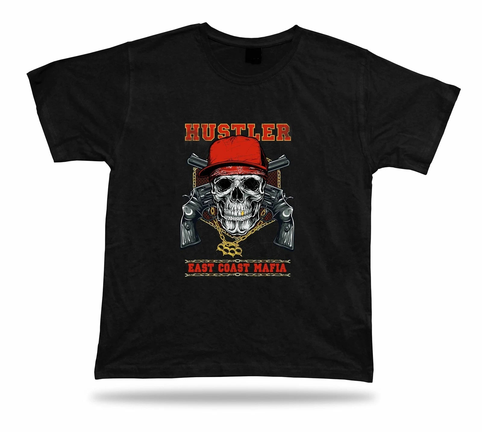 Hustler east coast mafia Skeleton Skull modern t shirt stylish cool design tee
