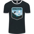 Republic of Cool Skiing Skier Ski Mens Ringer T-Shirt FotL