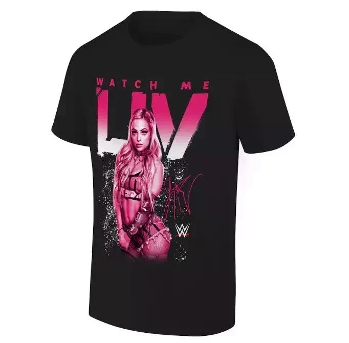 Liv Morgan Watch Me Black Cotton T shirt Men Women S-5XL Unisex