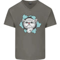 Cat Hole Mens V-Neck Cotton T-Shirt