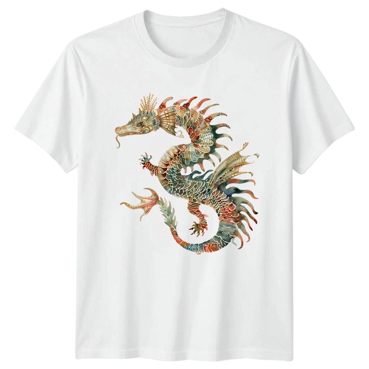 Ornate Dragon Fantasy Dragons Mens T-Shirt Womens Tee Graphic Unisex Top