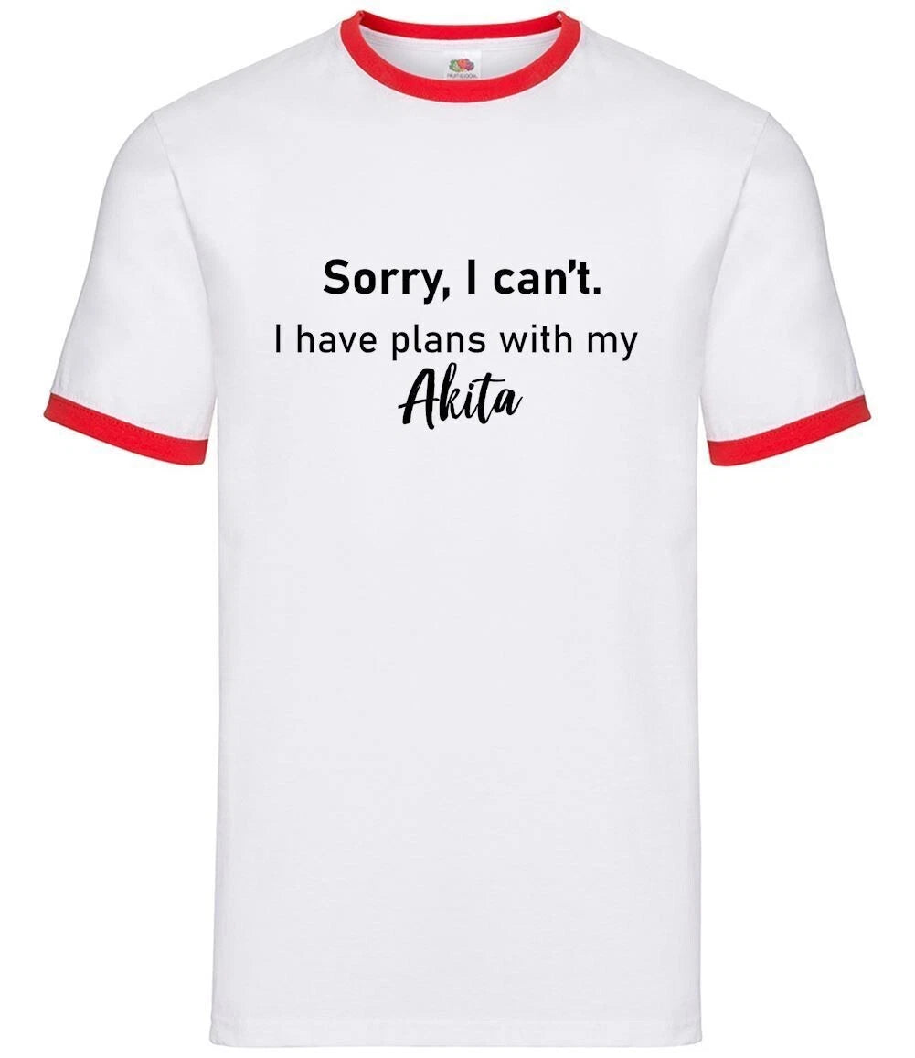 I Have Plans With My Akita - Mens Ringer - Dog Pet Puppy Love Funny Cute