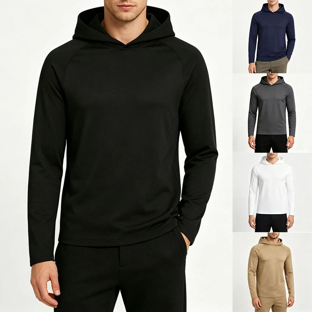 Men's Breathable Hooded Sweatshirt Long Sleeve Pullover Casual Daily Wear